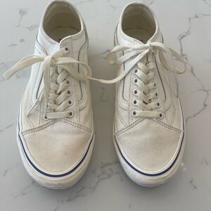 White Old Skool Vans